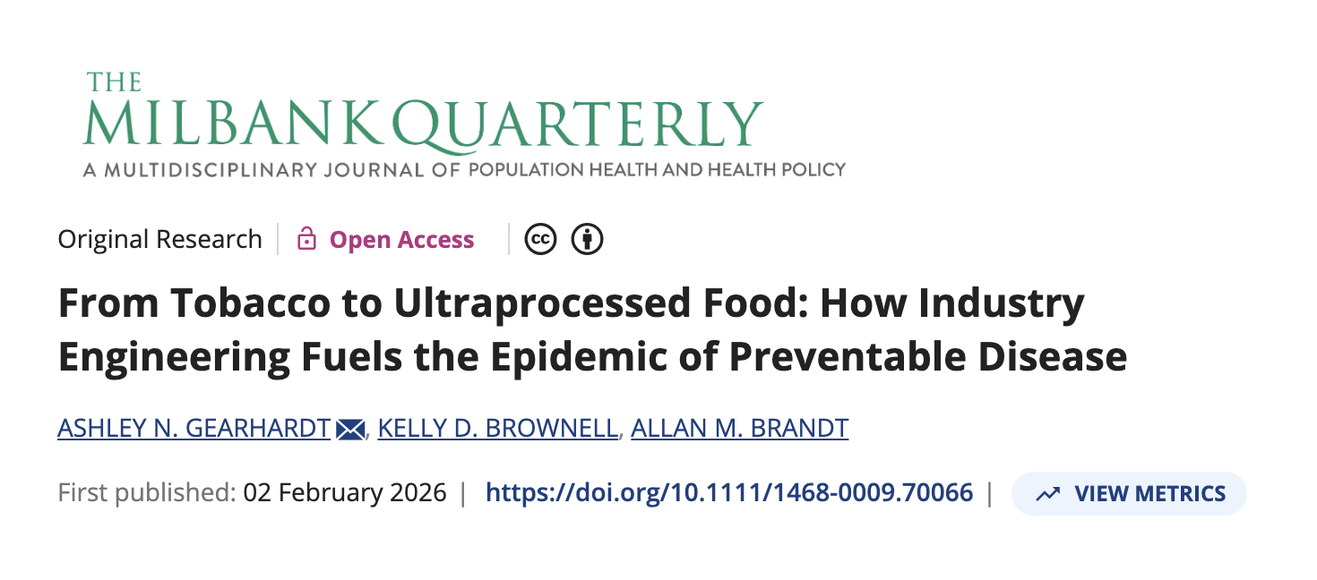 From Tobacco to Ultraprocessed Food: How Industry Engineering Fuels the Epidemic of Preventable Disease