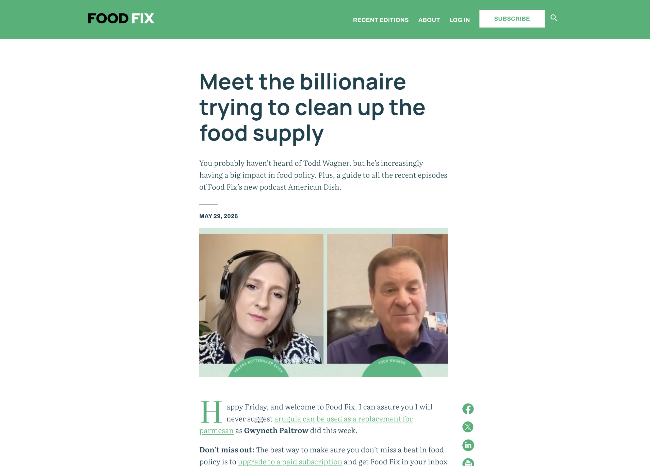 Podcast: Meet the billionaire trying to clean up the food supply