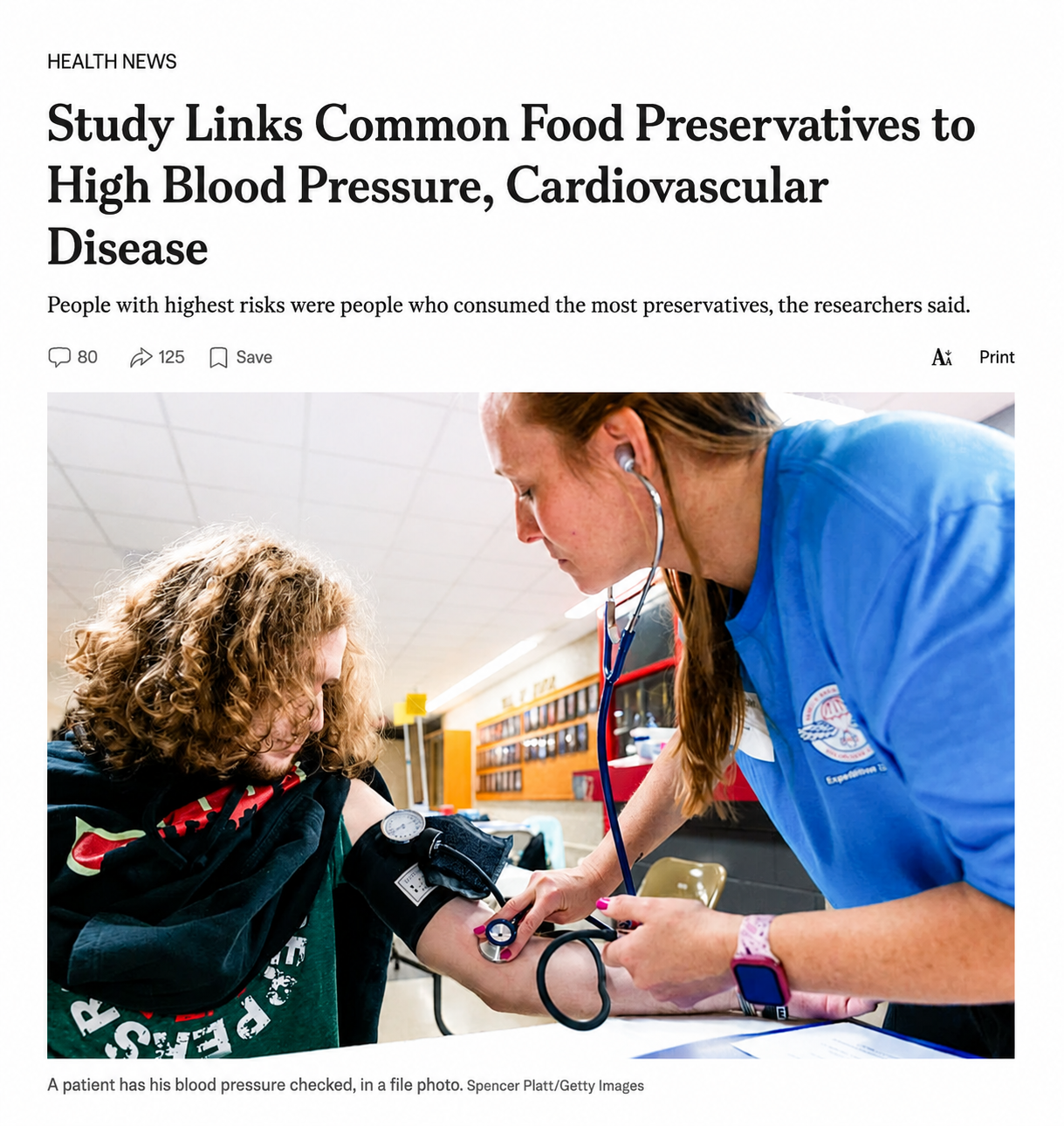Study Links Common Food Preservatives to High Blood Pressure, Cardiovascular Disease